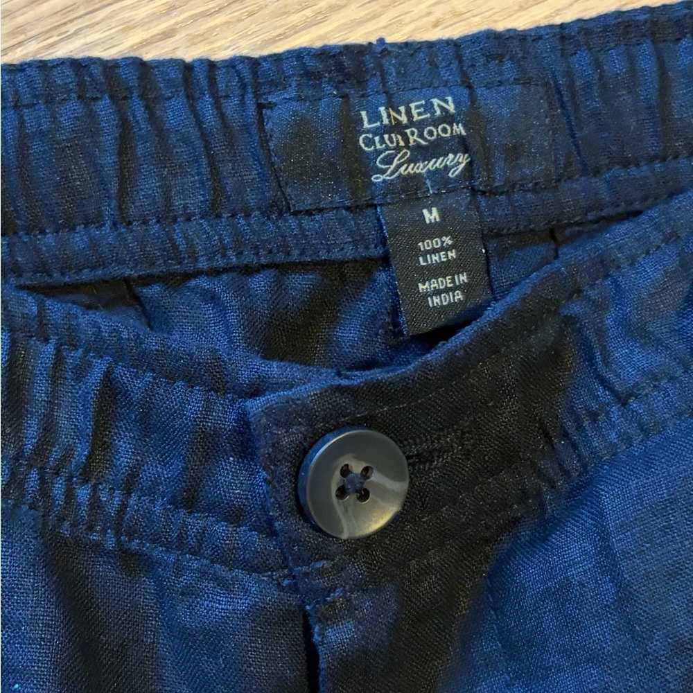 Linen club room luxury 100% linen wide leg pants - Picture 3 of 6
